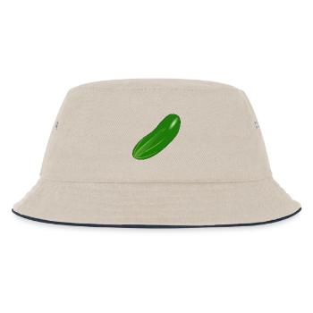 Gurke - Kinder Bucket Hat - Natur/Navy - Vorne