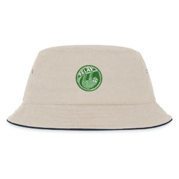 RELAX - pale green sloth - Kids’ Bucket Hat - ecru/navy - Front