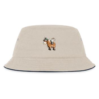 Bulle als Polizist - Polizei - Tiere - lustig - Kinder Bucket Hat - Natur/Navy - Vorne