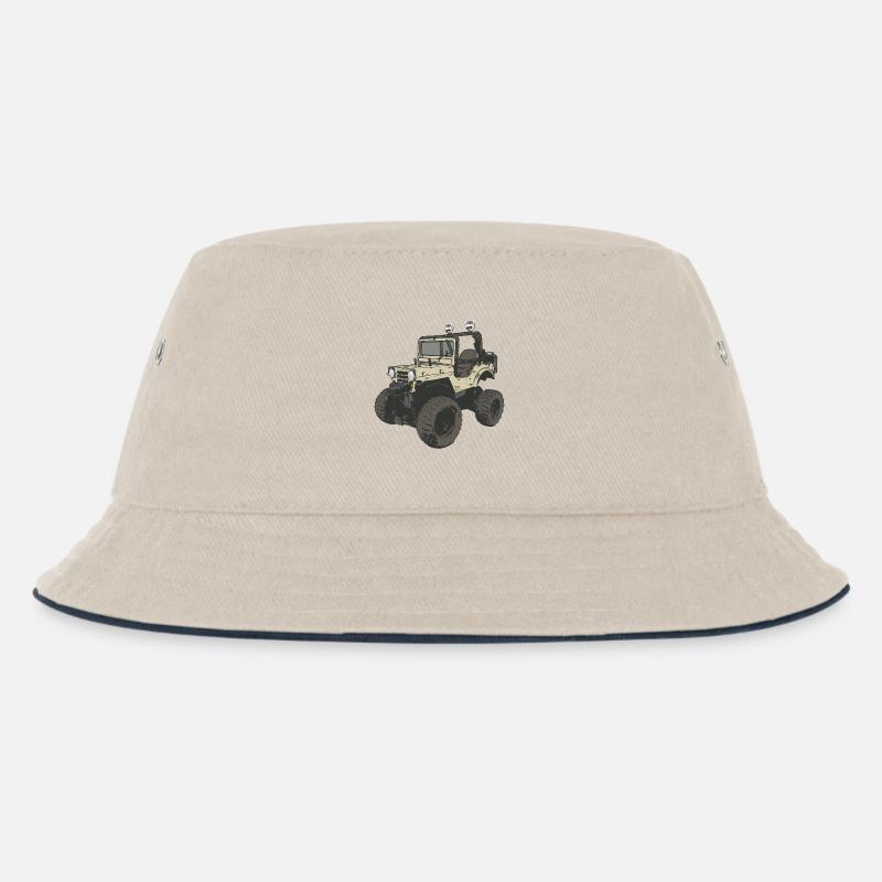 Allrad - Kinder Bucket Hat - Natur/Navy