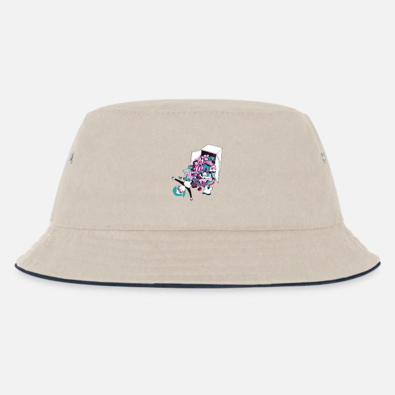 Überfluss - Kinder Bucket Hat - Natur/Navy