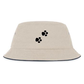 Paws - Kids’ Bucket Hat - ecru/navy - Front