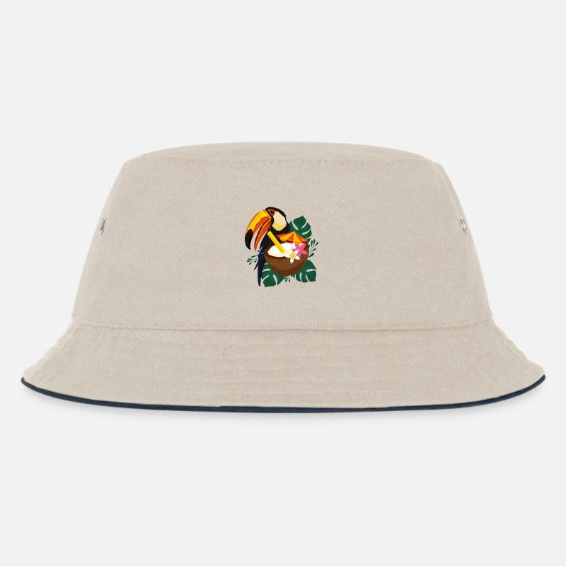 Tukan - Kinder Bucket Hat - Natur/Navy