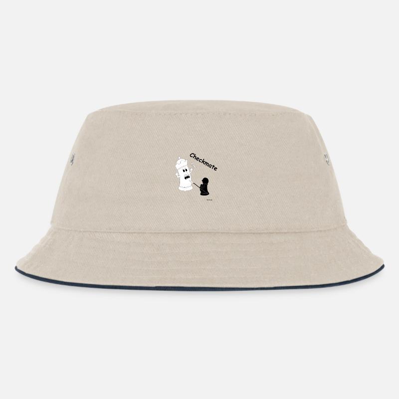 Checkmate / Schachmatt - Kinder Bucket Hat - Natur/Navy
