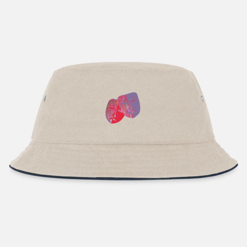 masken e 61 - Kinder Bucket Hat - Natur/Navy