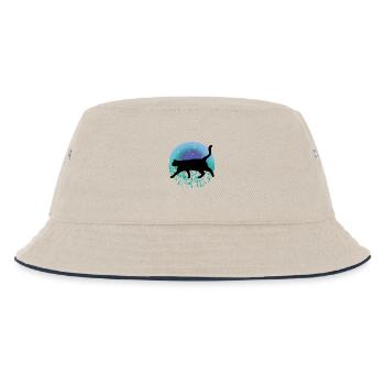 Black cat - Kids’ Bucket Hat - ecru/navy - Front