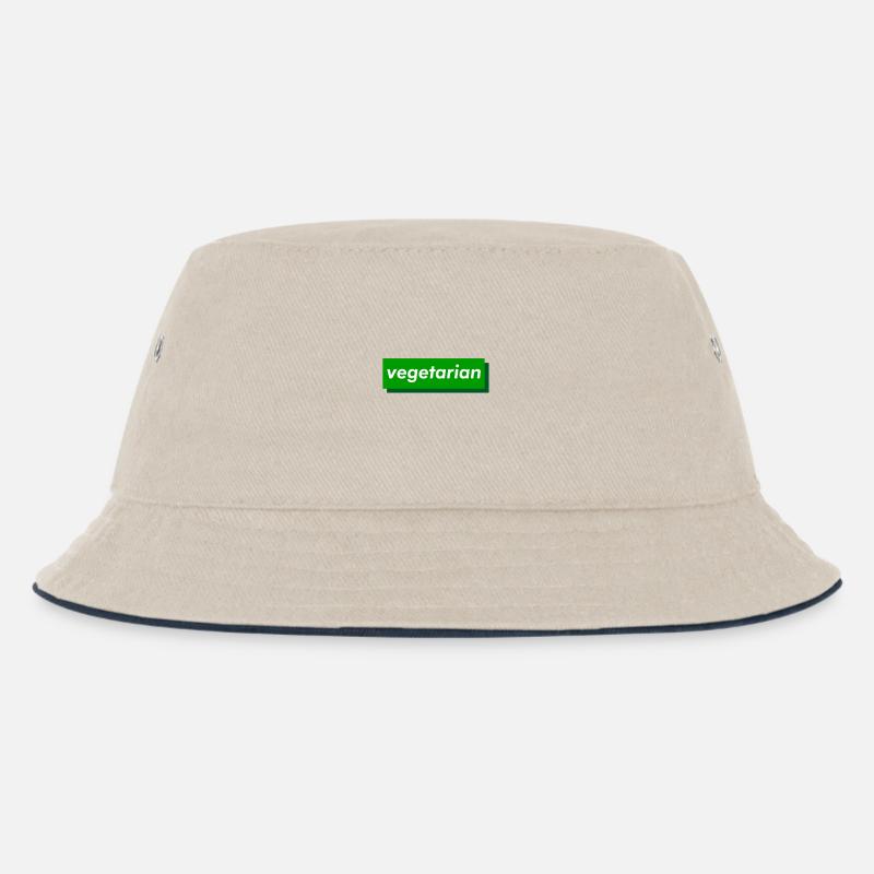 vegetarian - Kinder Bucket Hat - Natur/Navy