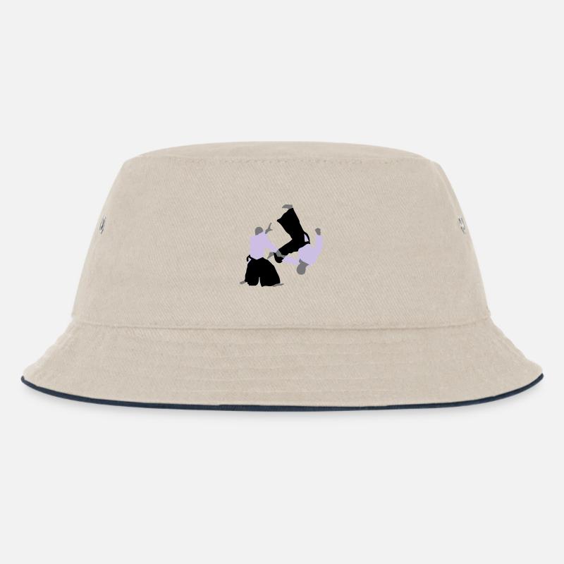 Aikido - Kinder Bucket Hat - Natur/Navy
