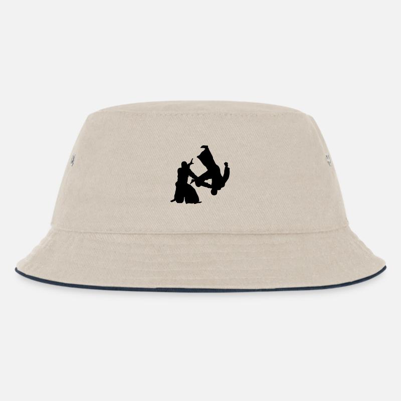 Aikido - Kinder Bucket Hat - Natur/Navy