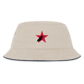 Laufen / Running / Jogging / Joggen / Marathon - Kinder Bucket Hat - Natur/Navy - Vorne