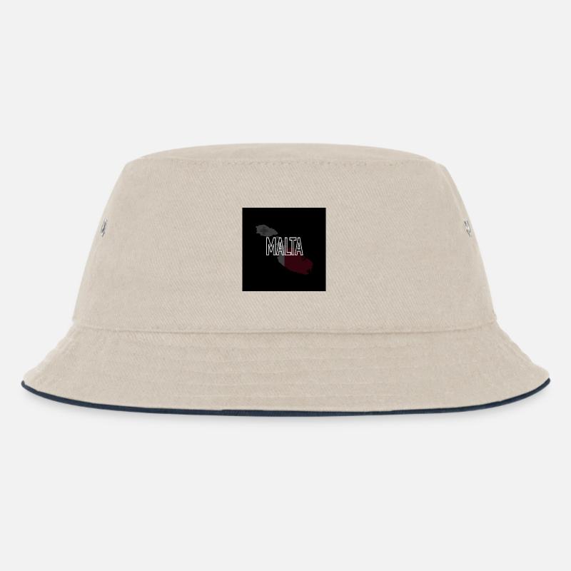 Malta - Kinder Bucket Hat - Natur/Navy