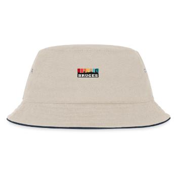 Brügge Belgien Travel Souvenir Skyline Silhouette - Kinder Bucket Hat - Natur/Navy - Vorne