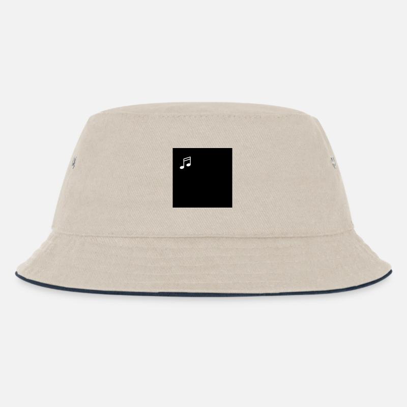 Musik Note - Kinder Bucket Hat - Natur/Navy