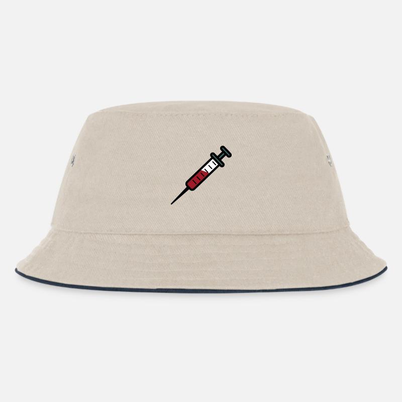 Spritze - Kinder Bucket Hat - Natur/Navy