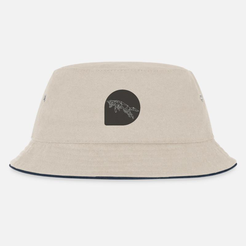Fox - Kinder Bucket Hat - Natur/Navy