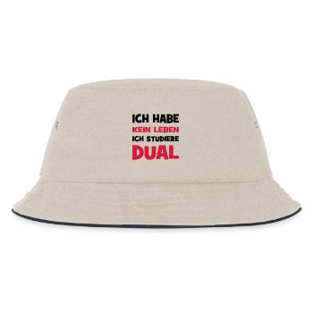 Duales Studium - Kinder Bucket Hat - Natur/Navy - Vorne