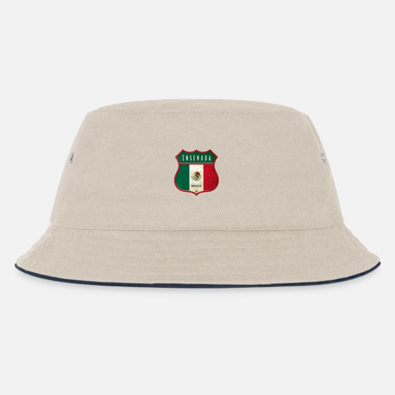 Ensenada Mexico crest design - Kids’ Bucket Hat - ecru/navy