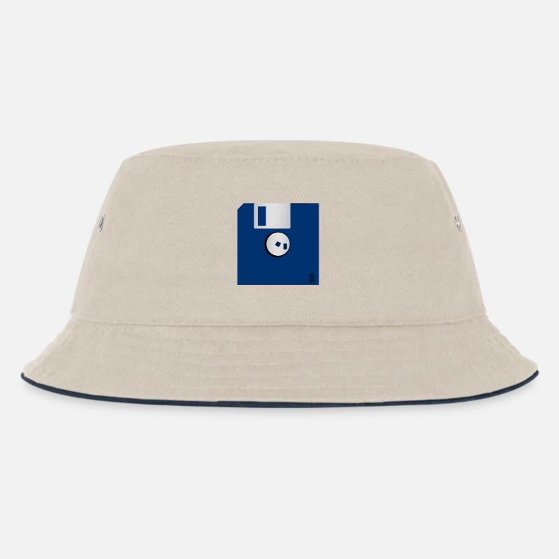 Floppy disk - Kids’ Bucket Hat - ecru/navy