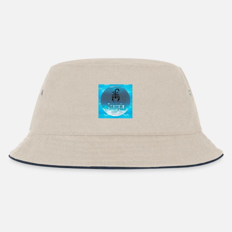 Skorpion - Kinder Bucket Hat - Natur/Navy