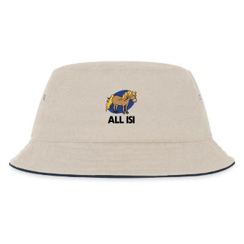 Icelandic Pooys Cool Statement Icelandic Horses Horse Fan - Kids’ Bucket Hat - ecru/navy - Front