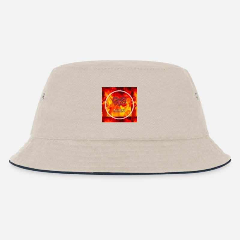 Widder - Kinder Bucket Hat - Natur/Navy