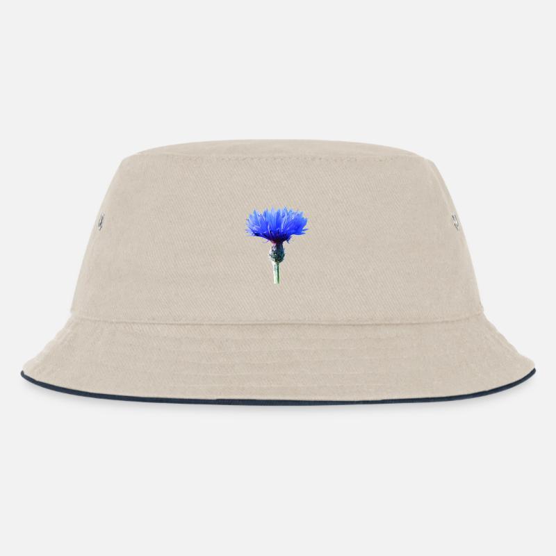 Cornflower - Kids’ Bucket Hat - ecru/navy