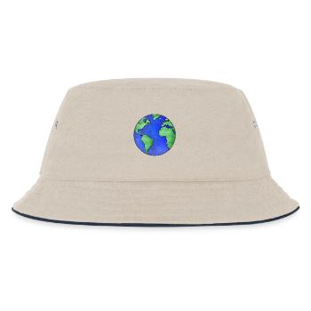 Unser Planet die Erde - Kinder Bucket Hat - Natur/Navy - Vorne