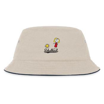 Schulkind - Kinder Bucket Hat - Natur/Navy - Vorne