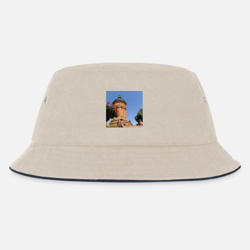 WASSERTURM MANNHEIM - Kinder Bucket Hat - Natur/Navy