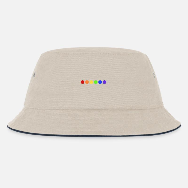 Regenbogen Farbkreise - Kinder Bucket Hat - Natur/Navy