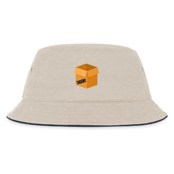 ABSCHIED TSCHÜSS - UMZUGSKARTON - Kinder Bucket Hat - Natur/Navy - Vorne