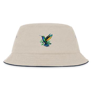 Hummingbird - Kids’ Bucket Hat - ecru/navy - Front
