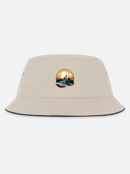 Brocken | Brocken im Harz | Brocken Sendeturm - Kinder Bucket Hat - Natur/Navy