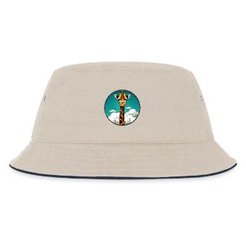 Giraffe - Kinder Bucket Hat - Natur/Navy - Vorne