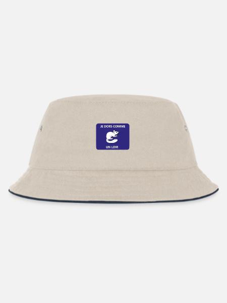 Ich schlafe wie ein Siebenschläfer - Kinder Bucket Hat - Natur/Navy