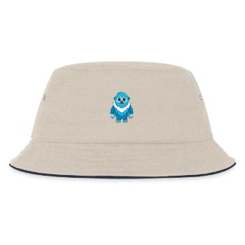 Yeti mignon mascotte personnage de dessin animé Kawaii - Bob Enfant - blanc cassé/bleu marine - Devant