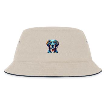 Alt Dänisch Pointer Hund Rasse Karikatur Kawaii - Kinder Bucket Hat - Natur/Navy - Vorne