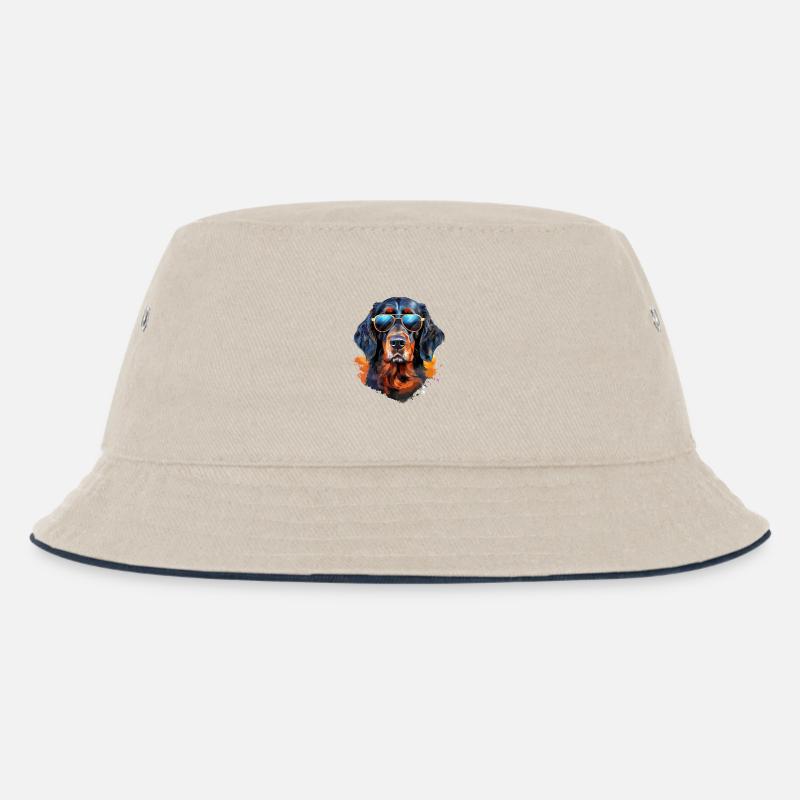 Gordon Setter avec lunettes de soleil - Bob Enfant - blanc cassé/bleu marine