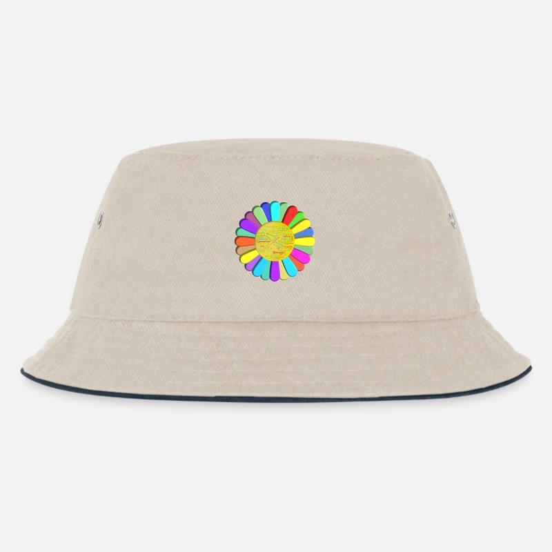 fleur multicouleurs - Bob Enfant - blanc cassé/bleu marine