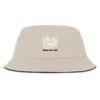 Cooler Santa – Sleigh All Day - Kids’ Bucket Hat - ecru/navy - Front