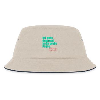 GLÜCKLICHE RENTNERIN RENTE - Kinder Bucket Hat - Natur/Navy - Vorne