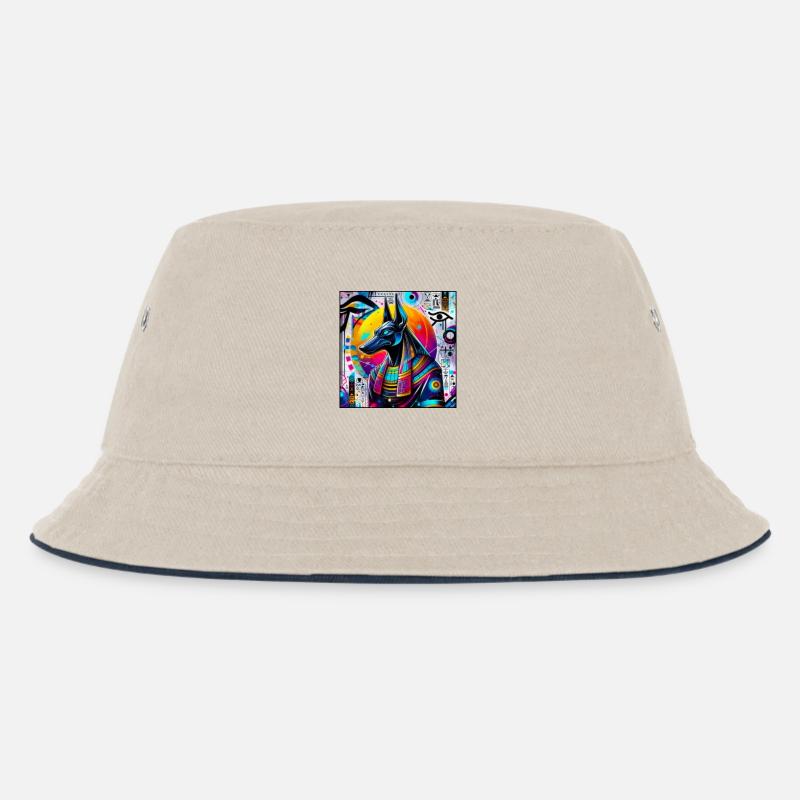 Anubis - Kinder Bucket Hat - Natur/Navy
