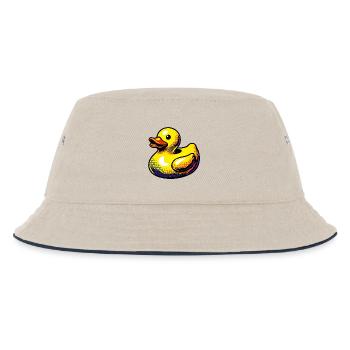 Ente Ente Ente Ente Ente - Kinder Bucket Hat - Natur/Navy - Vorne