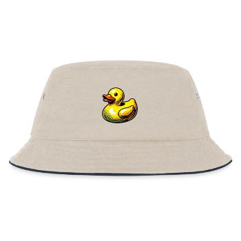 Ente Ente Ente Ente Ente - Kinder Bucket Hat - Natur/Navy - Vorne