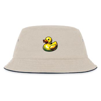 Ente Ente Ente Ente Ente - Kinder Bucket Hat - Natur/Navy - Vorne