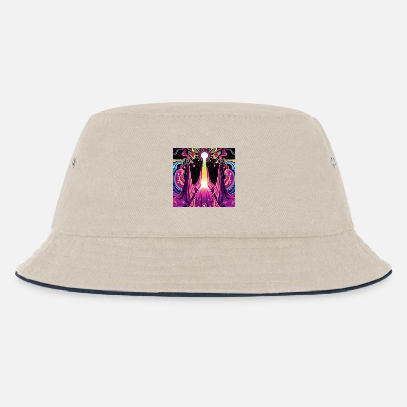 Psychedelic - Kinder Bucket Hat - Natur/Navy