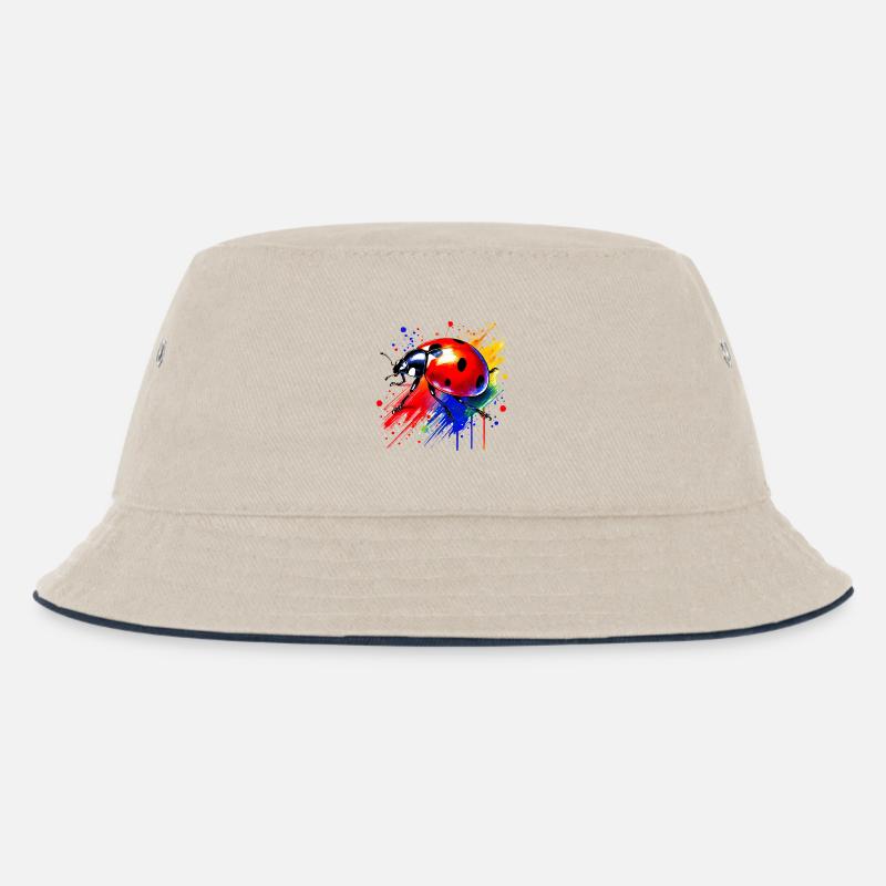 Marienkäfer - Kinder Bucket Hat - Natur/Navy