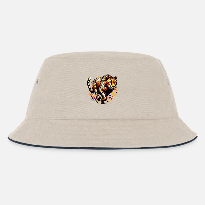 Gepard - Kinder Bucket Hat - Natur/Navy
