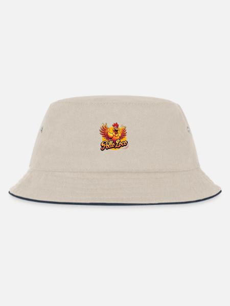 Pollo Loco - Kinder Bucket Hat - Natur/Navy