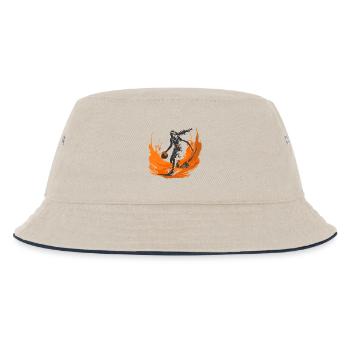 Basketballspielerin - Kinder Bucket Hat - Natur/Navy - Vorne